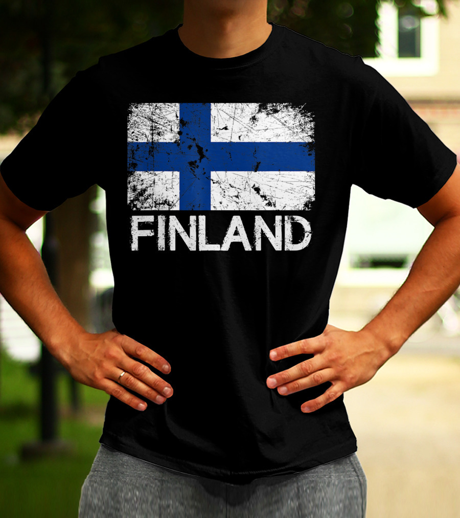 Finnish Flag Finland Vintage Made In Finla T-Shirt
