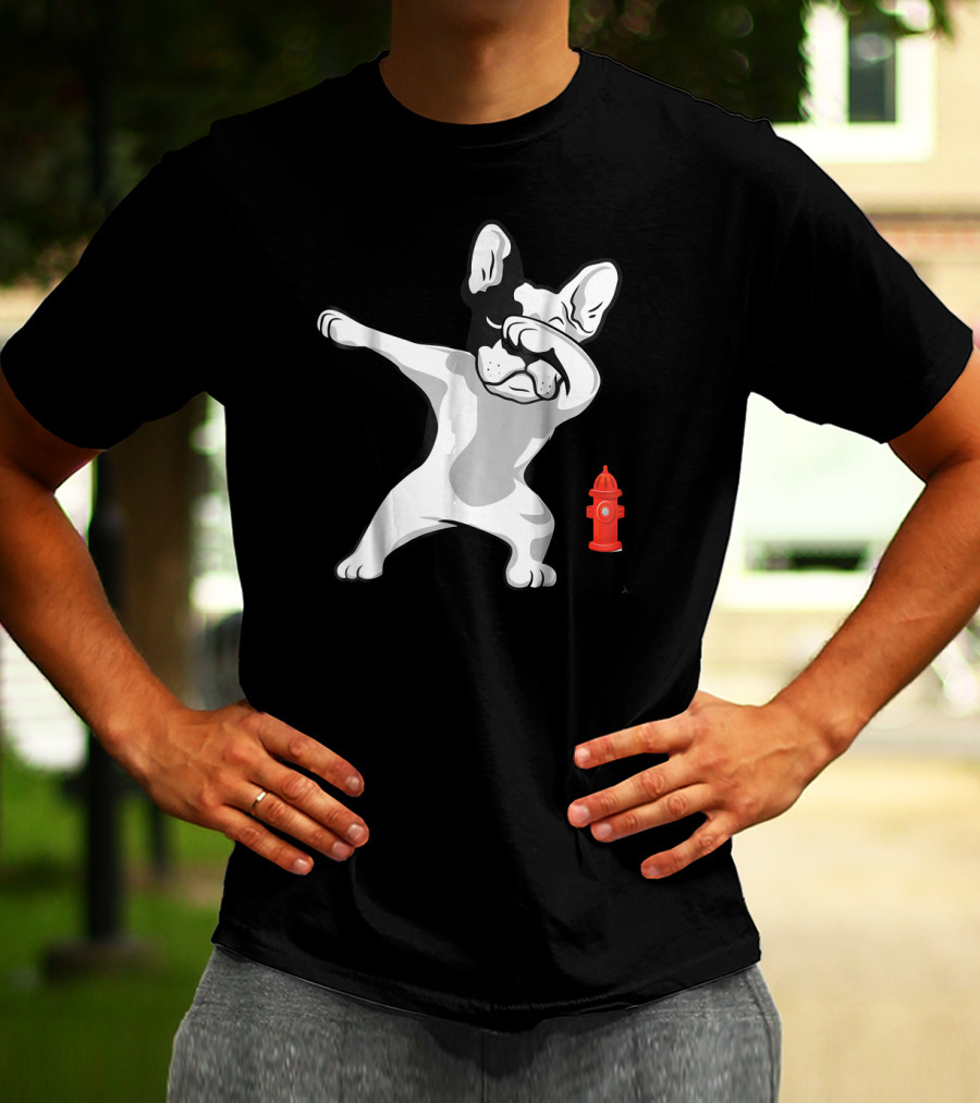 French Bulldog Frenchie Dabbing Lover Puppy Fire Hydrant T-Shirt