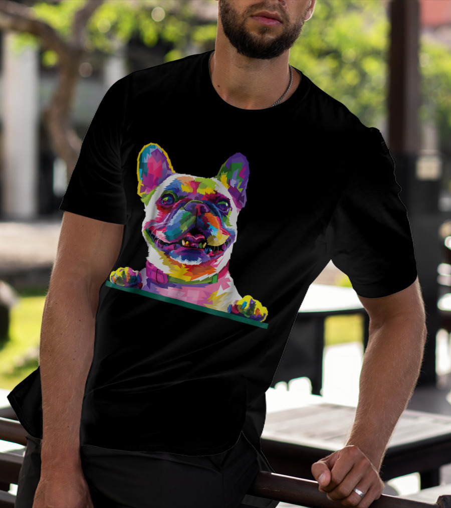 French Bulldog Colorful Dog Pop T-Shirt