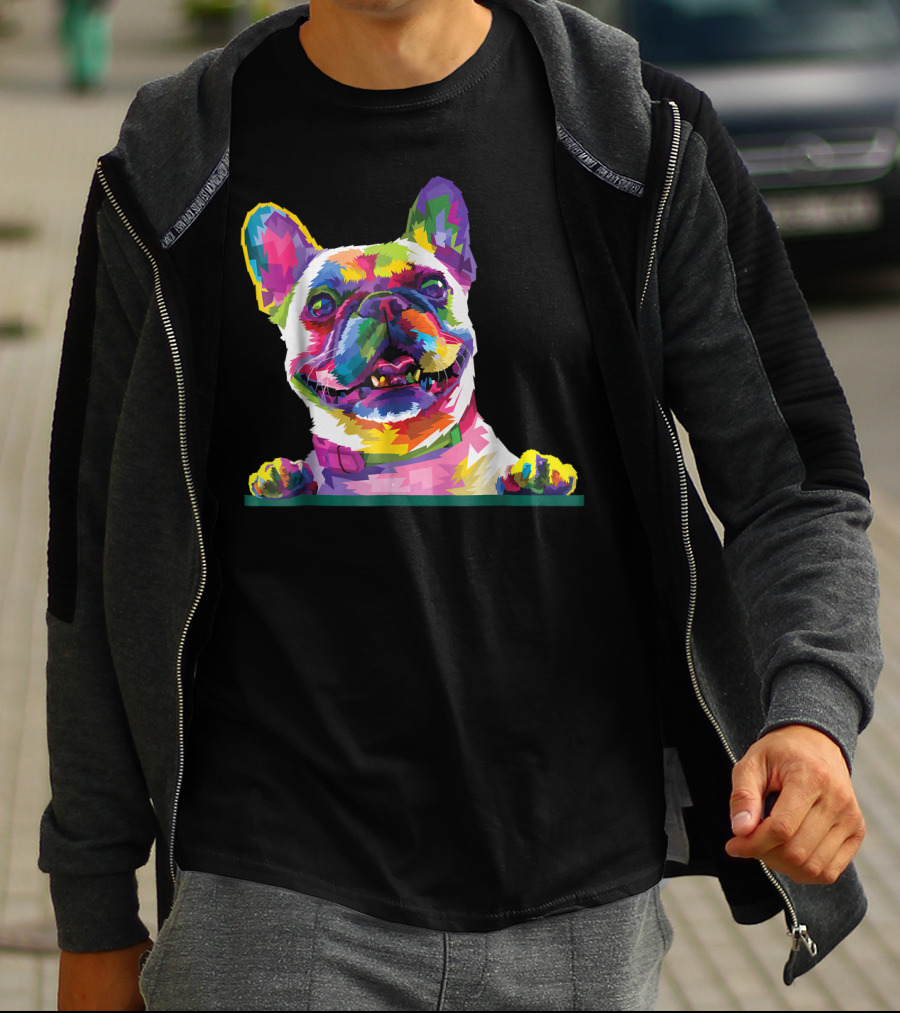 French Bulldog Colorful Dog Pop T-Shirt