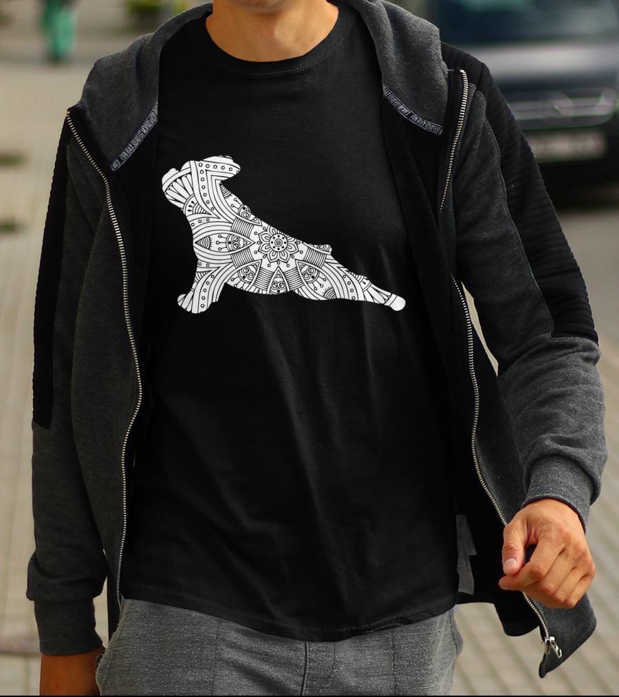 French Bulldog Yoga Mandala T-Shirt