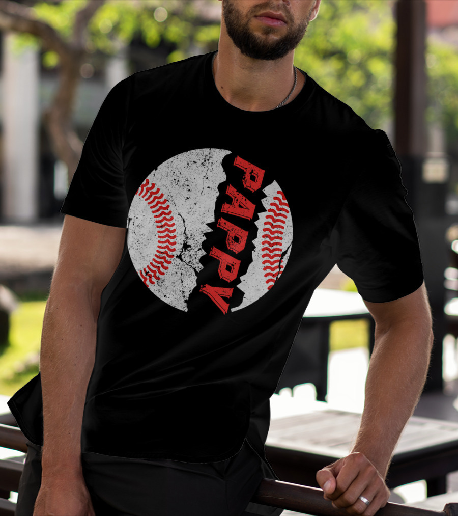 Pappy Funny Baseball Softball Crackle T-Shirt