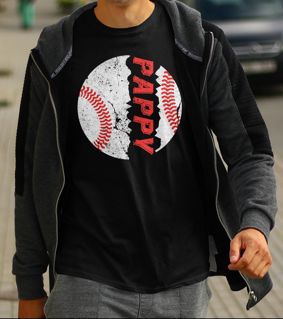 Pappy Funny Baseball Softball Crackle T-Shirt