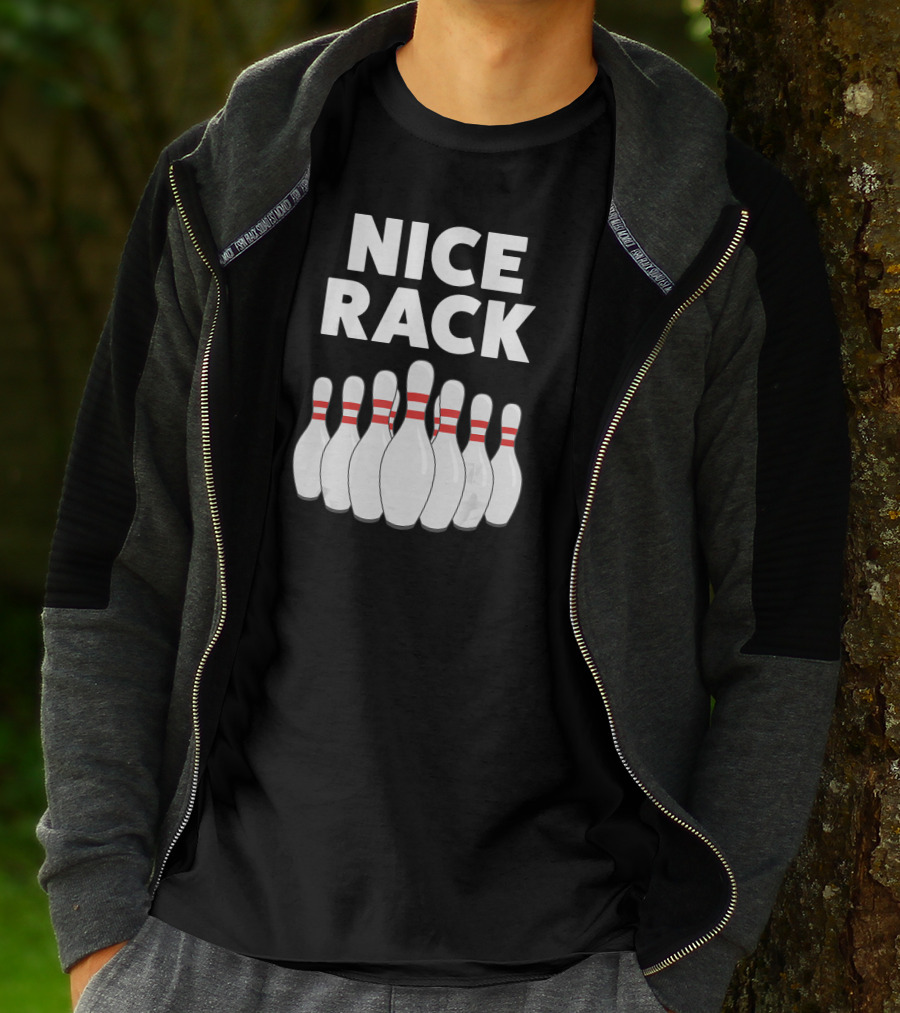 Nice Rack Funny Bowling Dad T-Shirt