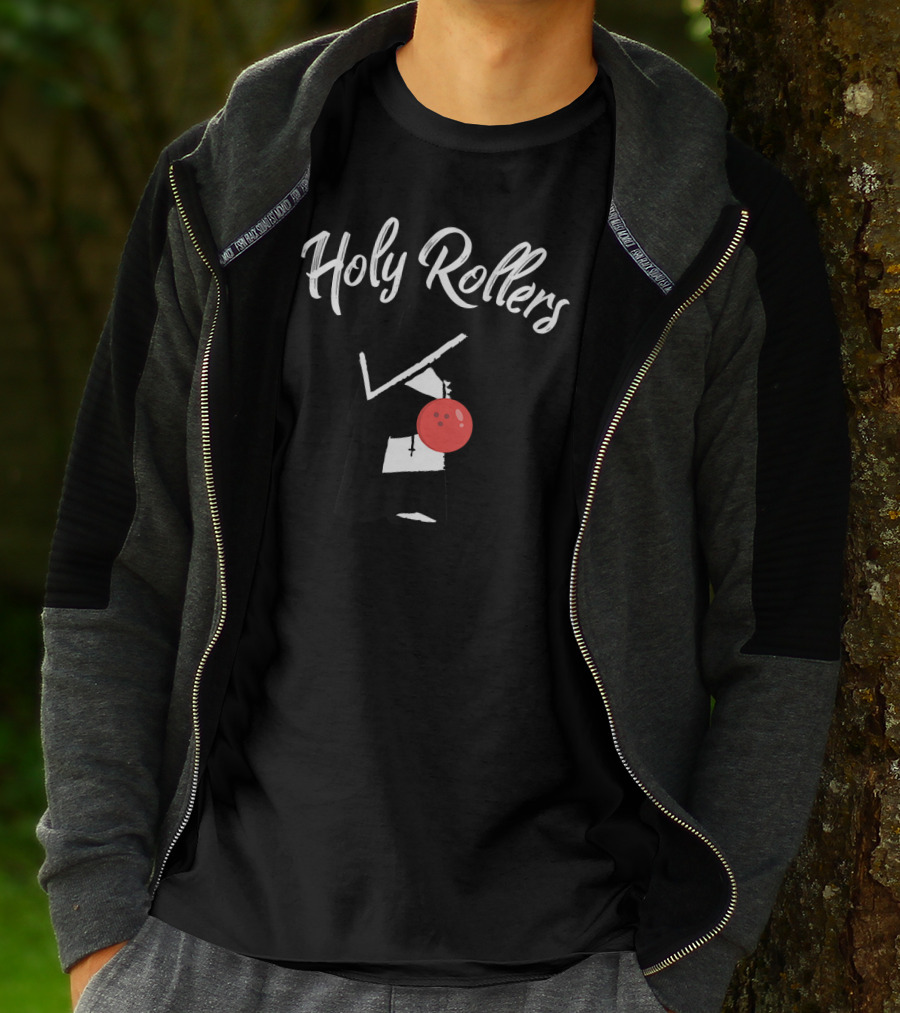 Holy Rollers Funny Bowling Nun With Bowling Ball T-Shirt