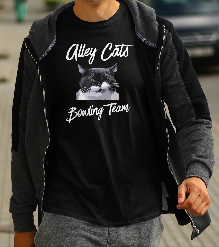 Alley Cats Bowling Team Funny Bowling Alley Cats T-Shirt