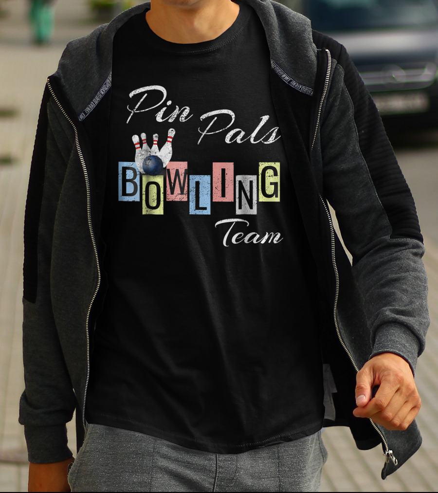 Pin Pals Bowling Team Fun Bow T-Shirt
