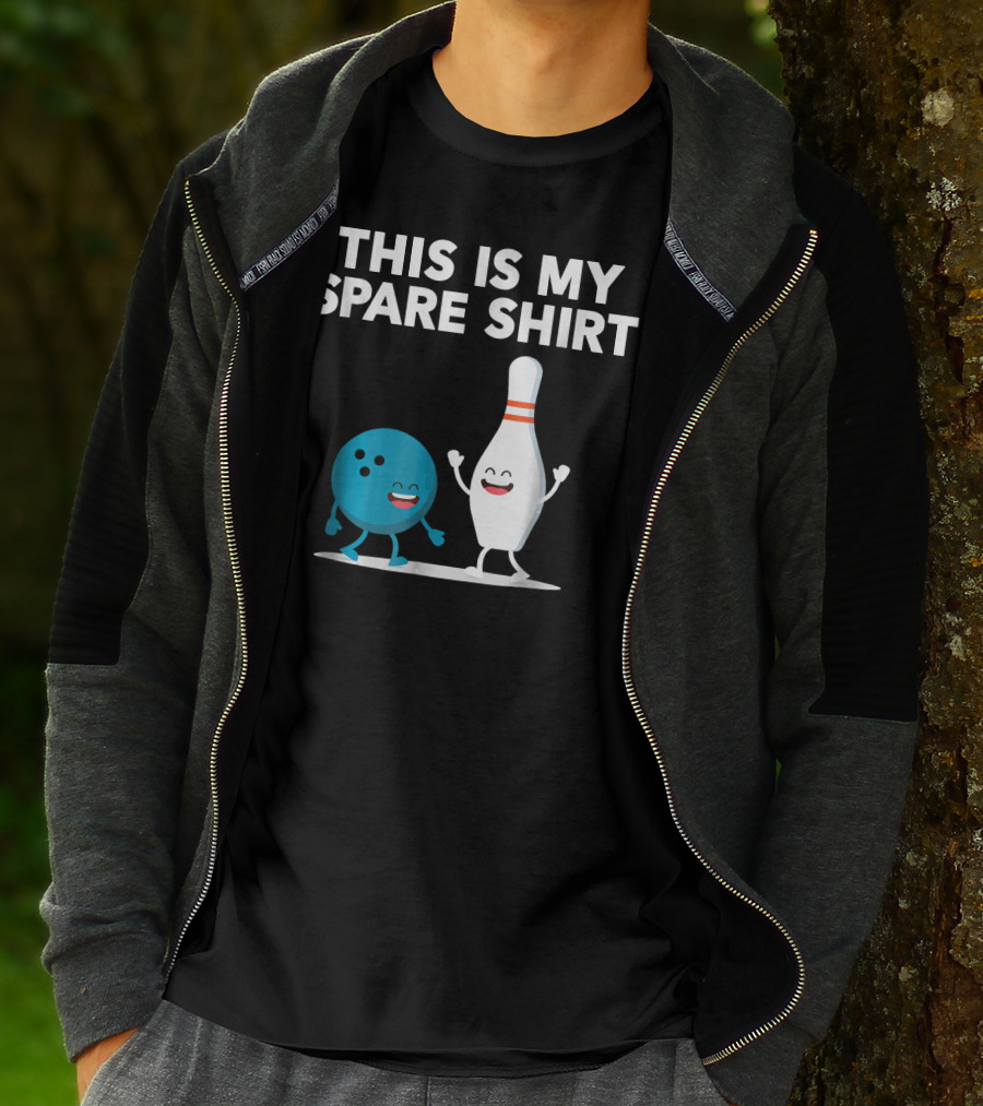 This Is My Spare Shirt Funny Bowling Pin And Ball T-Shirt