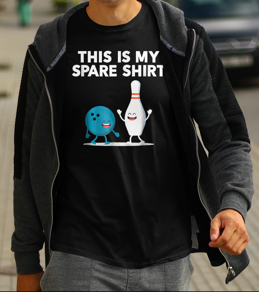 This Is My Spare Shirt Funny Bowling Pin And Ball T-Shirt