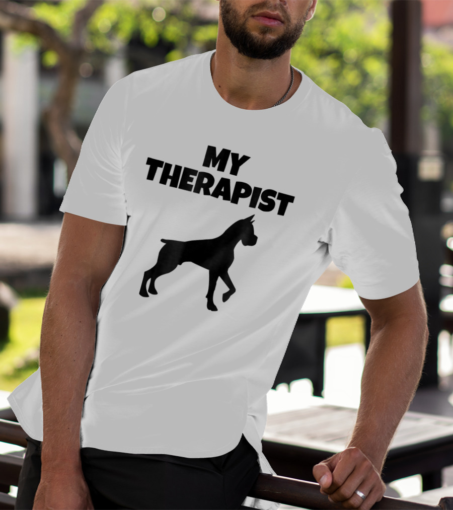My Therapist Boxer Dog T-Shirt
