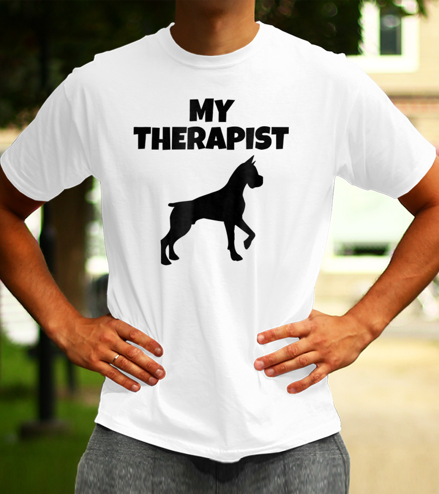 My Therapist Boxer Dog T-Shirt
