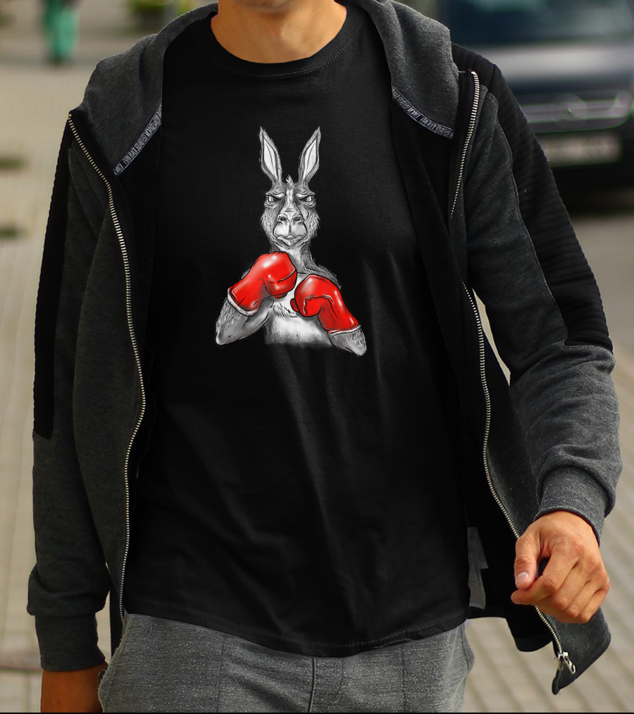 Funny Boxing Kangaroo With Red Gloves T-Shirt