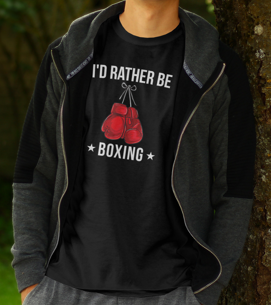 I'd Rather Be Boxing With Red Gloves T-Shirt