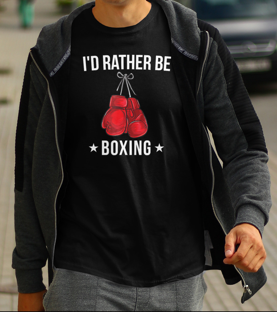 I'd Rather Be Boxing With Red Gloves T-Shirt