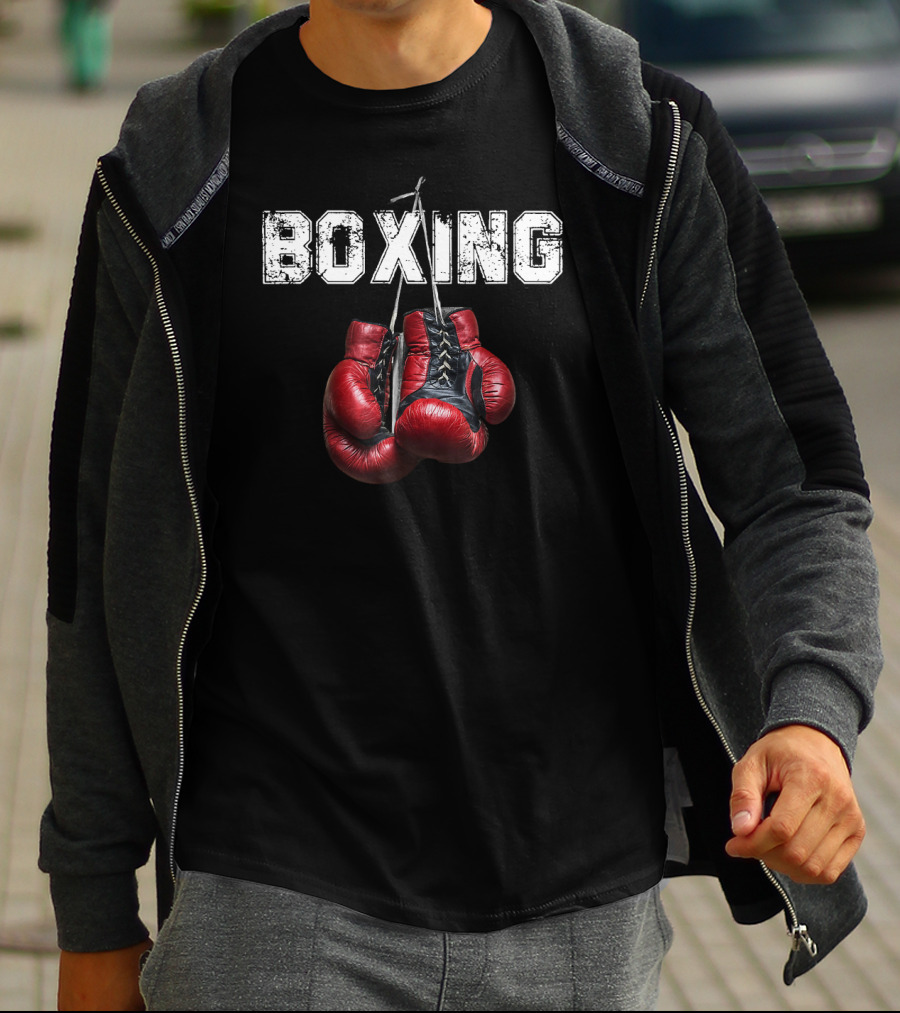 Boxing I Love Boxing Funny Boxing Gloves T-Shirt