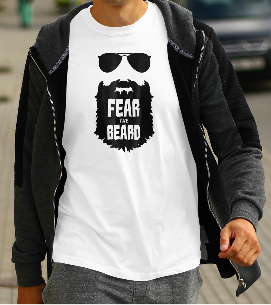 Fear The Beard Funny Sunglasses T-Shirt