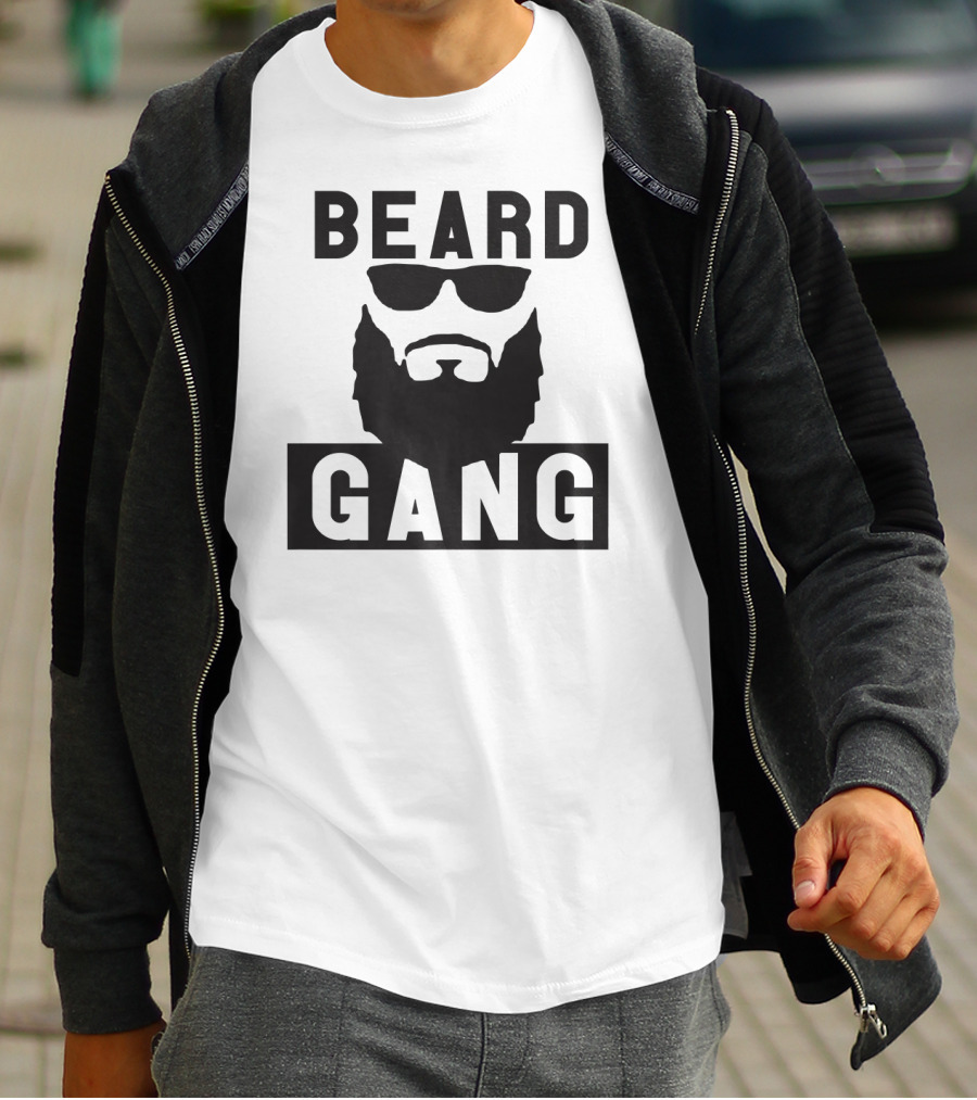 Beard Gang Funny Men's Beard Sunglasses T-Shirt
