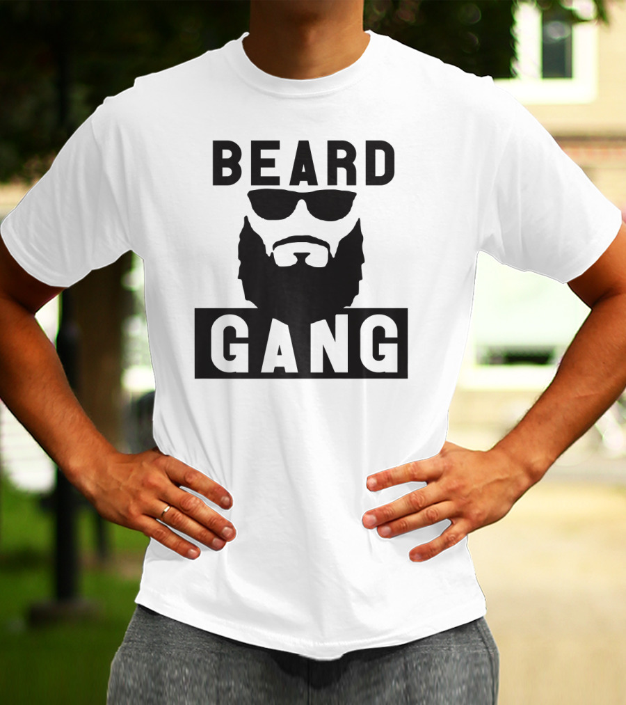 Beard Gang Funny Men's Beard Sunglasses T-Shirt