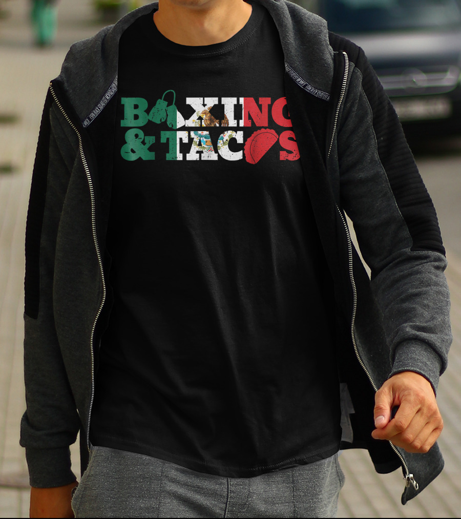 Boxing And Tacos Mexico Mexican Funny T-Shirt