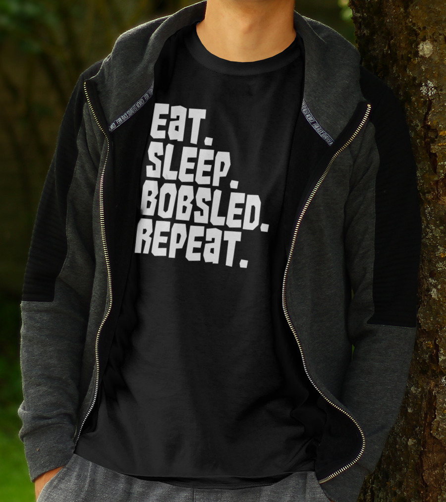 Eat Sleep Bobsled Repeat Funny Patriotic Everyday T-Shirt