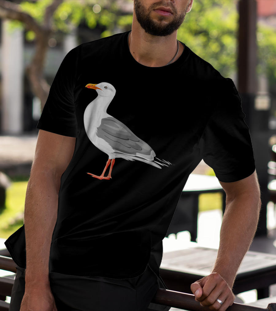Funny Seagull Ocean Lover Coastal Bird T-Shirt