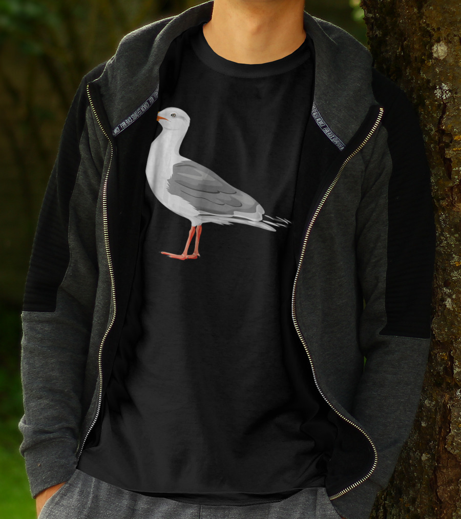 Funny Seagull Ocean Lover Coastal Bird T-Shirt
