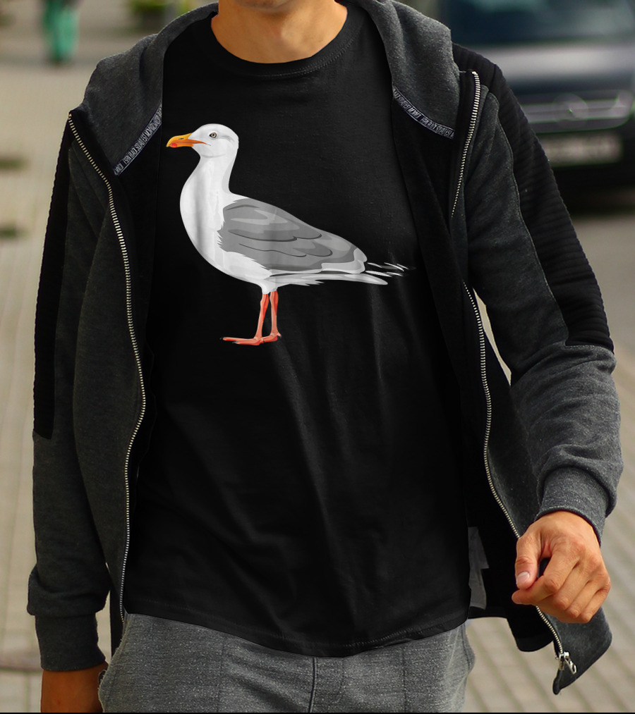 Funny Seagull Ocean Lover Coastal Bird T-Shirt