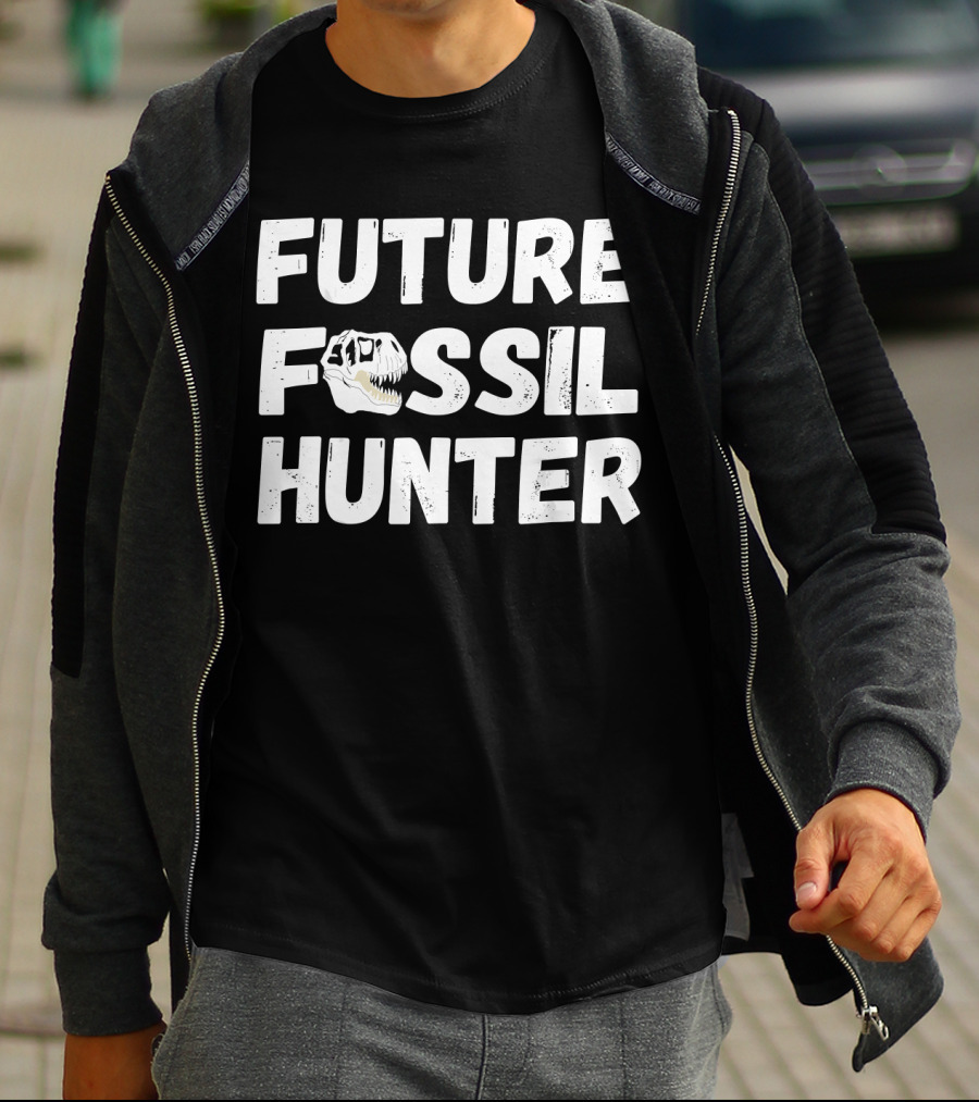 Future Fossil Hunter Dinosaur Archeologist T-Rex Skull T-Shirt