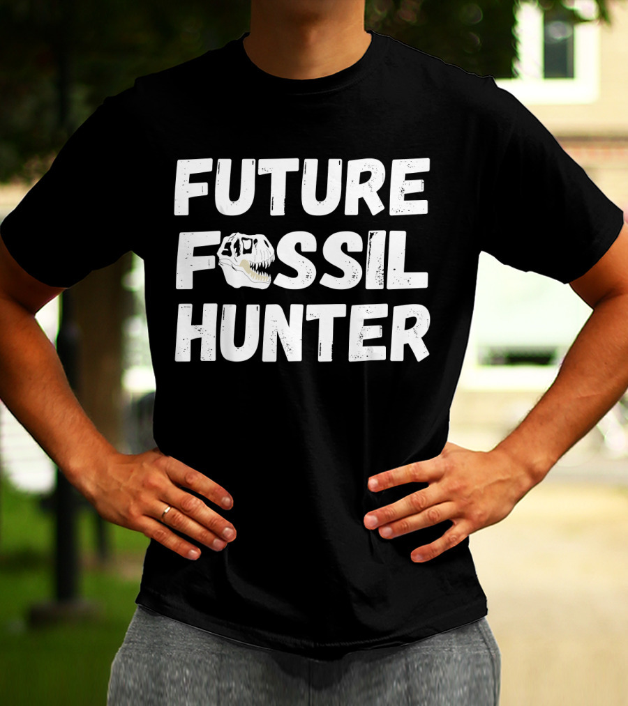 Future Fossil Hunter Dinosaur Archeologist T-Rex Skull T-Shirt