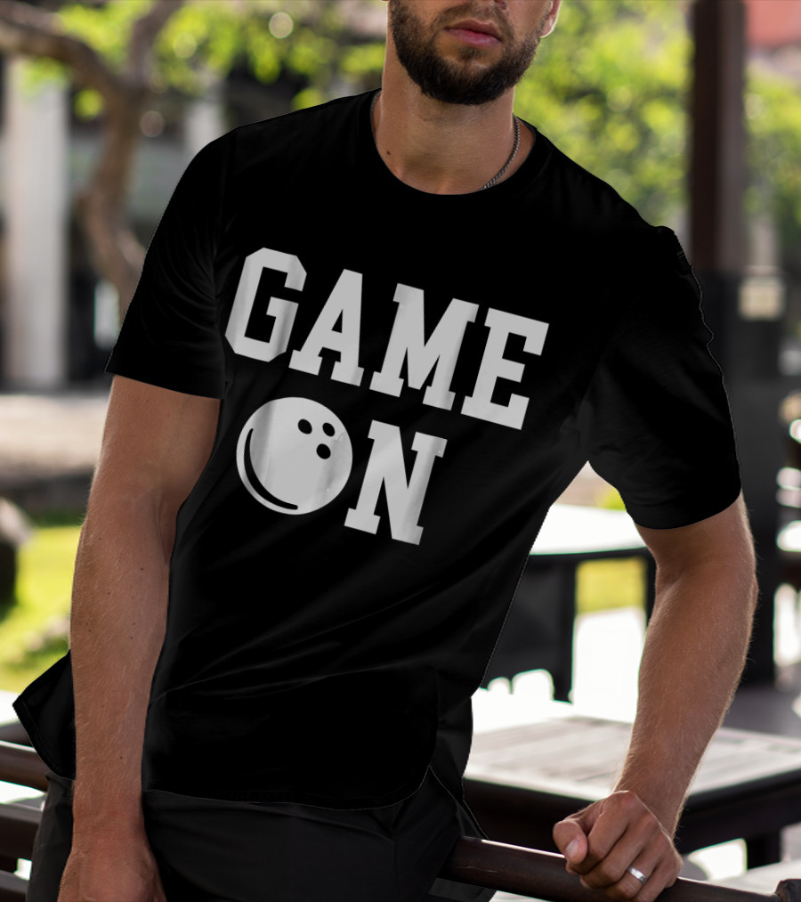 GAME ON Bowling Ball Icon Strike T-Shirt