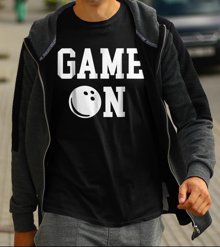 GAME ON Bowling Ball Icon Strike T-Shirt