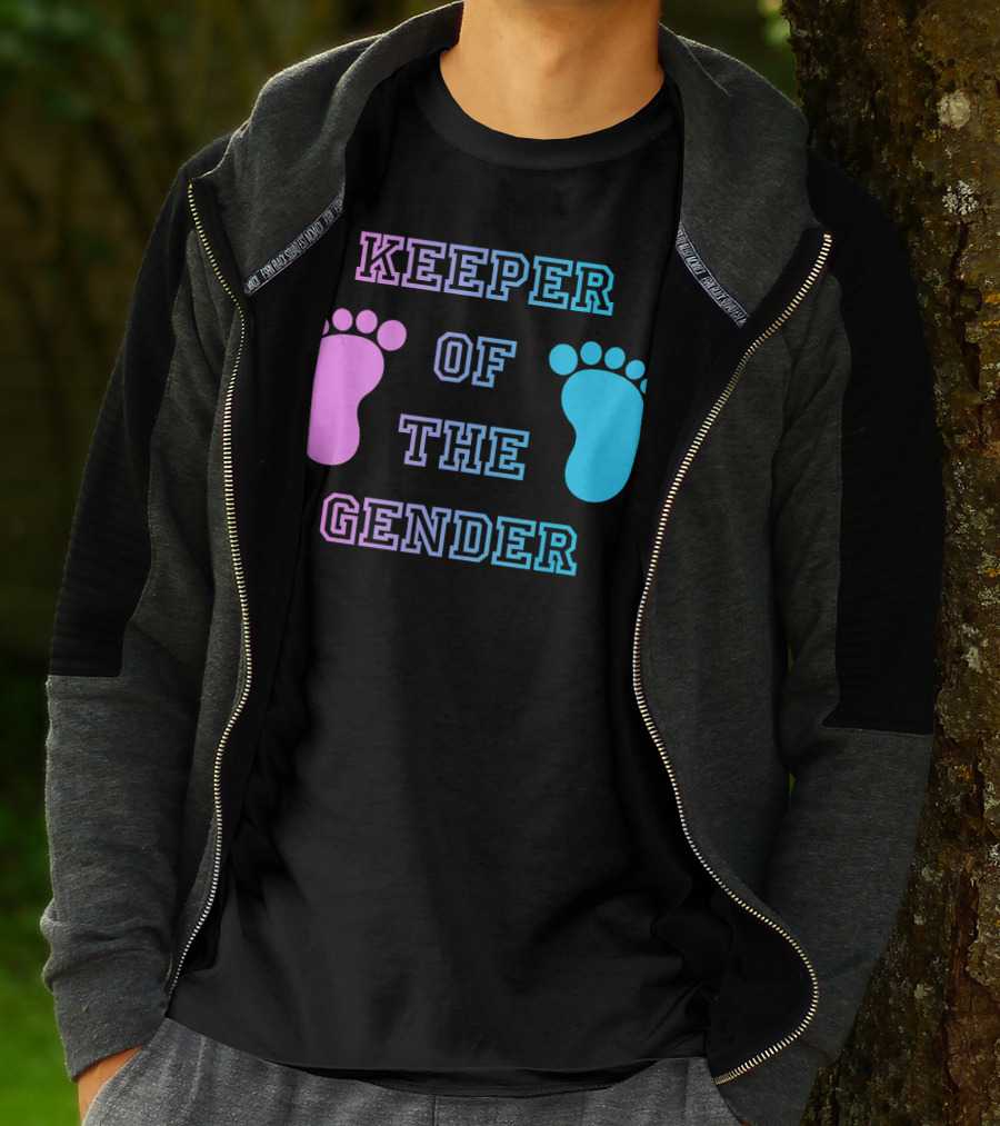 Keeper Of The Gender Pink Blue Footprints T-Shirt