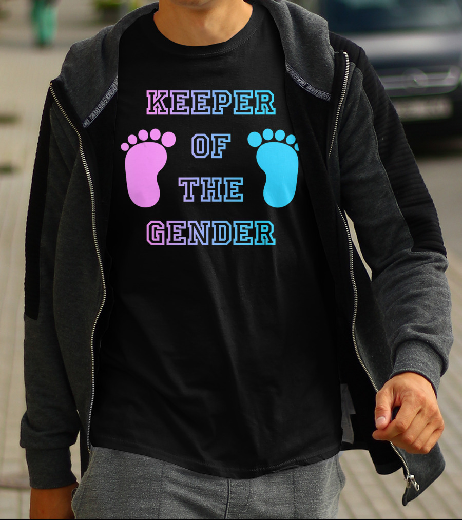 Keeper Of The Gender Pink Blue Footprints T-Shirt