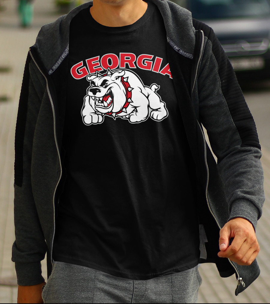 Georgia Bulldogs Aggressive Mascot Bulldog T-Shirt
