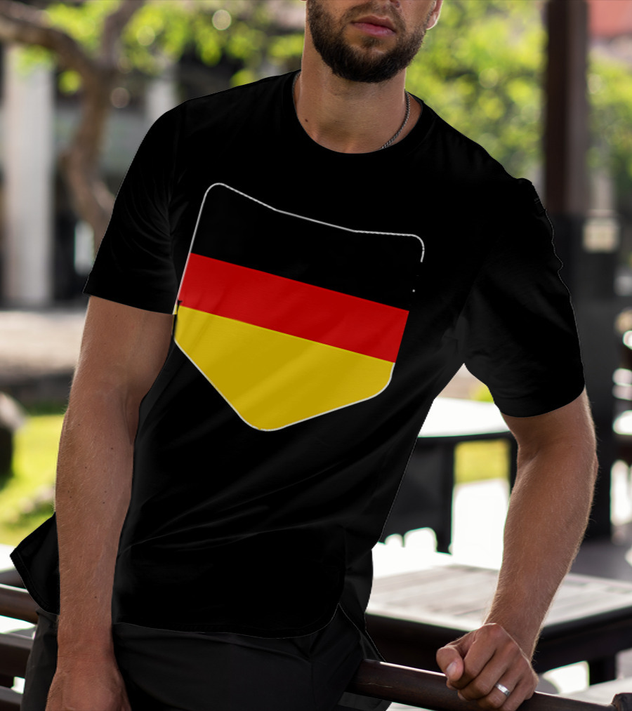 Germany Flag Pocket Print Country Emblem German Colors T-Shirt
