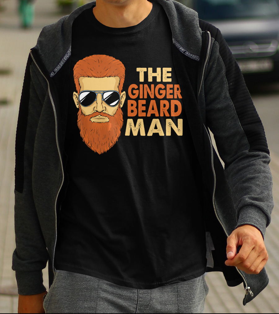THE GINGER BEARD MAN Dark Red Brown Hair T-Shirt