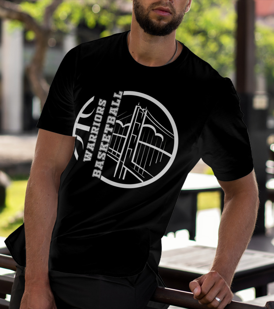 Warriors Basketball Golden State Distressed Team Fan Bridge T-Shirt