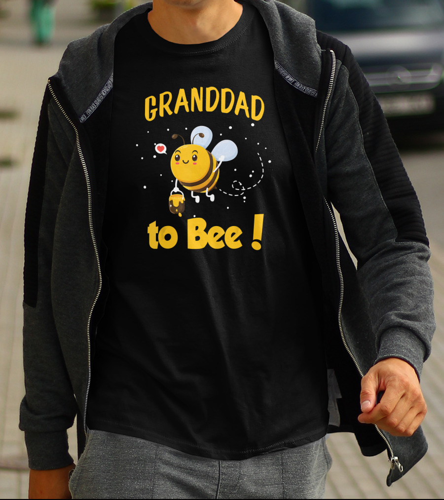 Granddad To Bee Granddad With Happy Bee And Heart T-Shirt