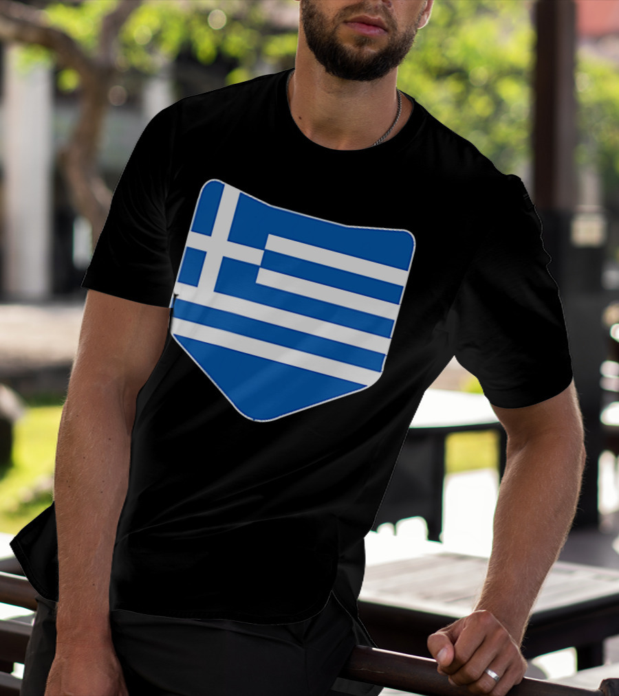 Greece Flag Shield Emblem T-Shirt