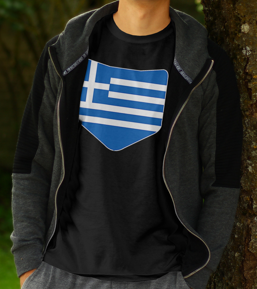 Greece Flag Shield Emblem T-Shirt