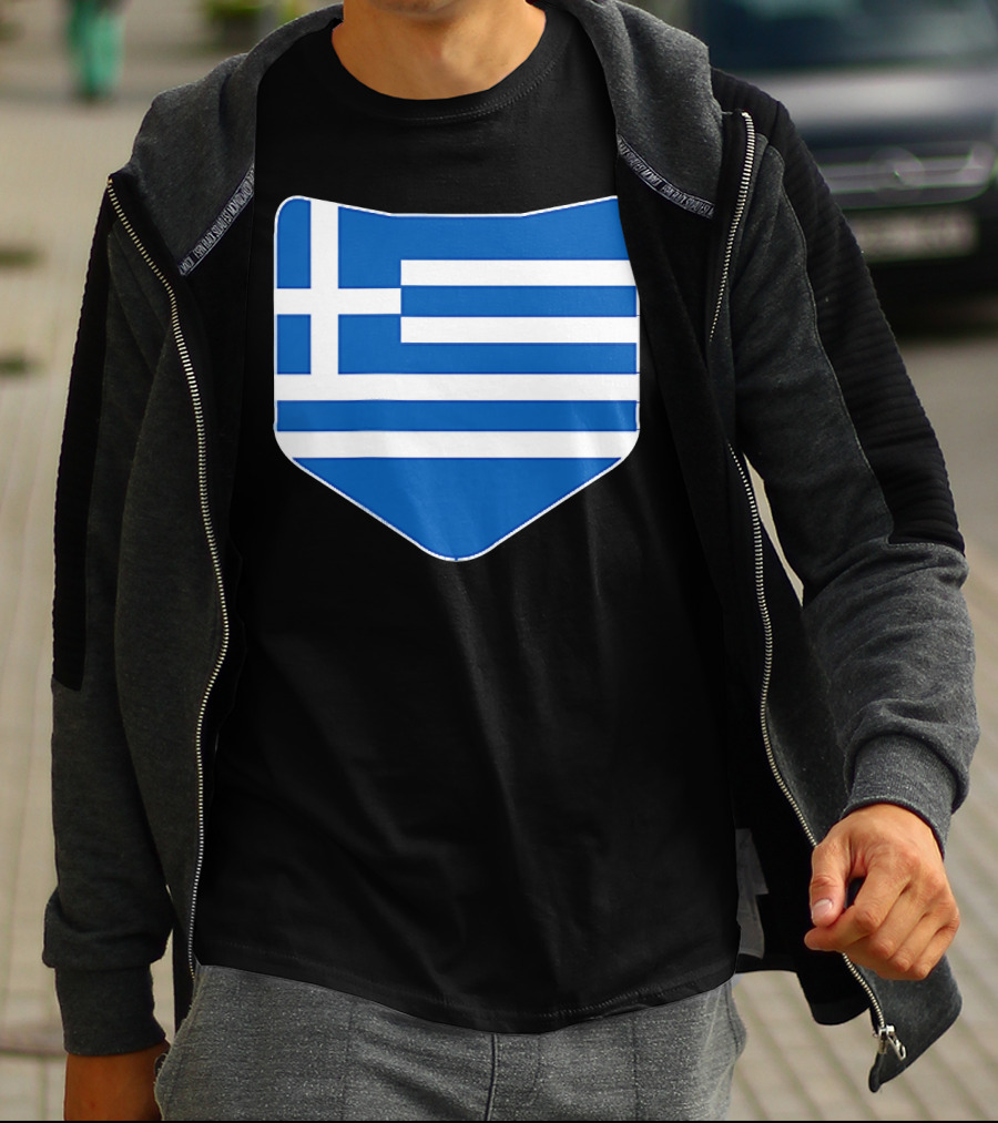 Greece Flag Shield Emblem T-Shirt