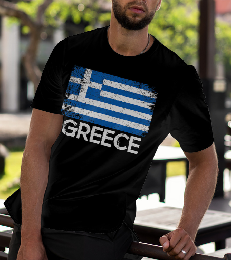 Greek Flag Vintage Greece Made In Gree T-Shirt
