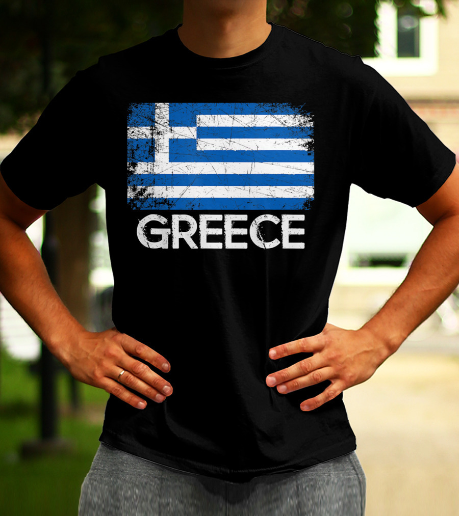 Greek Flag Vintage Greece Made In Gree T-Shirt