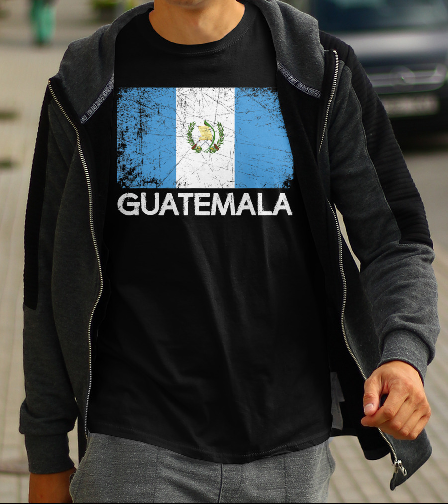 Vintage Guatemalan Flag Distressed Guatemala Emblem T-Shirt