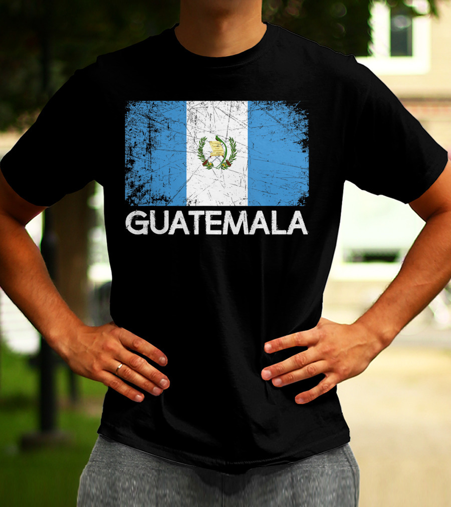 Vintage Guatemalan Flag Distressed Guatemala Emblem T-Shirt