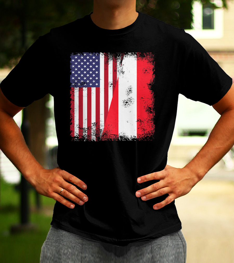USA Austrian Flag Vintage Austria U T-Shirt