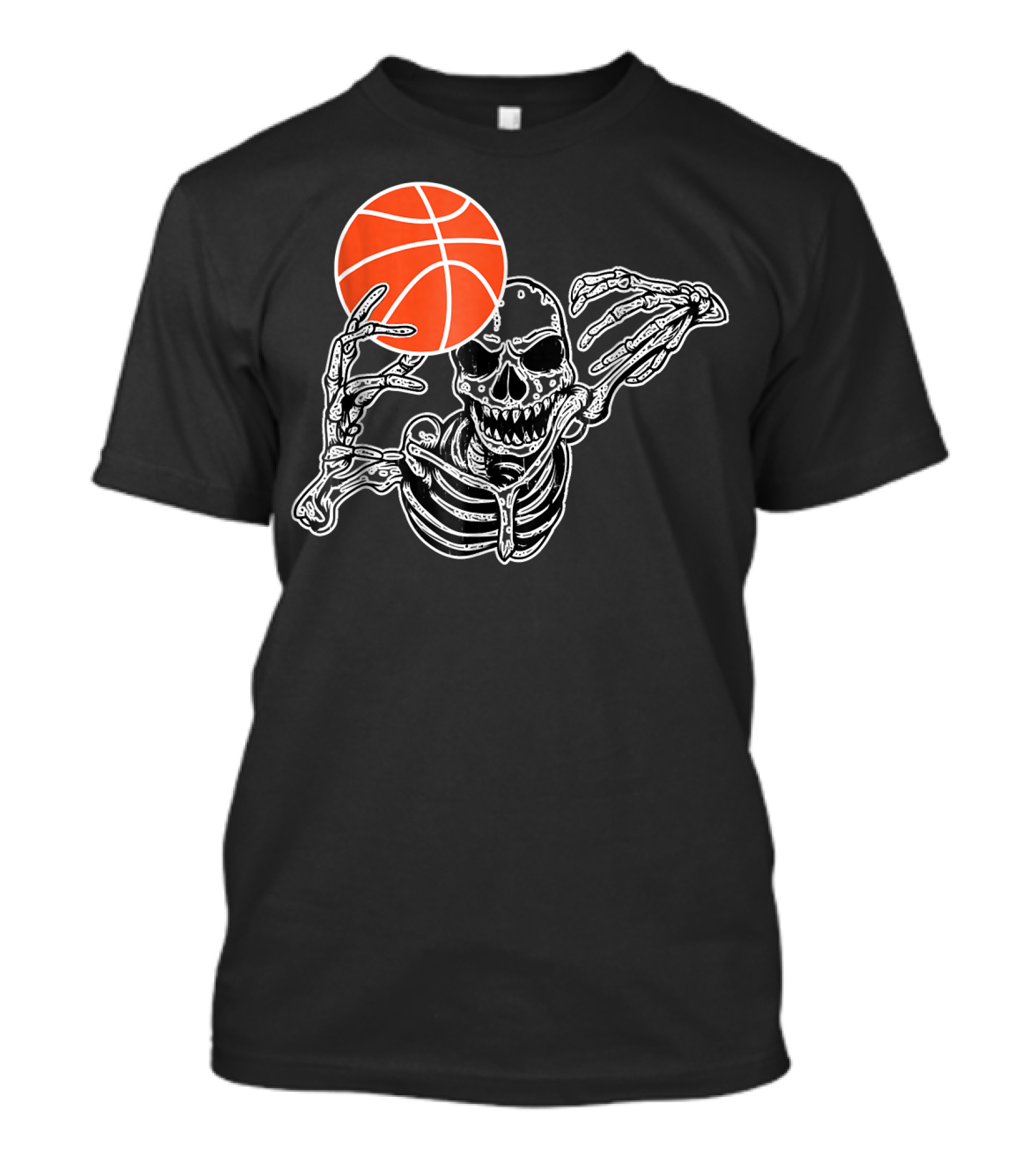 Halloween Skeleton Basketball Player Skul Dunking Spooky Slam T-Shirt