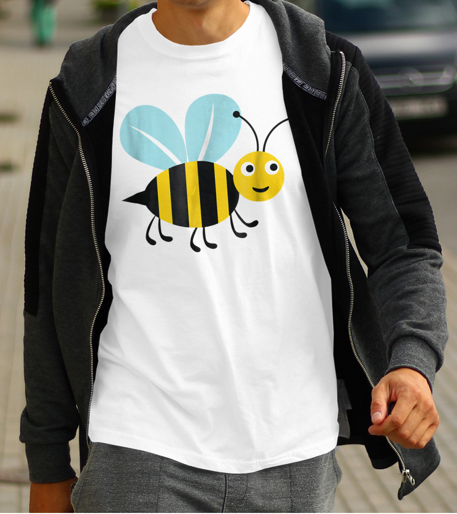 Happy Honey Bee Cute Cartoon T-Shirt