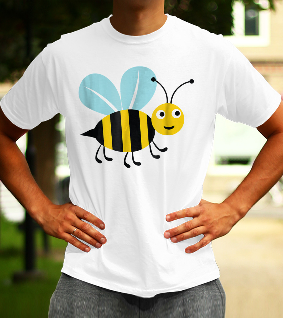 Happy Honey Bee Cute Cartoon T-Shirt