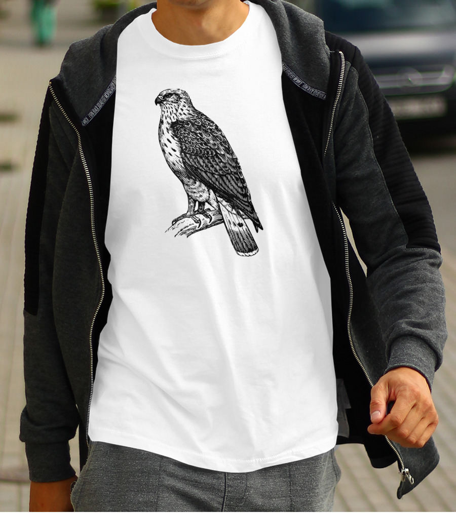 Hawk Ornithology Black Bird T-Shirt